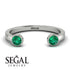 Upside Down Diamond Open Emerald Ring - Melody No. 6 image 6