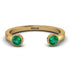 Upside Down Diamond Open Emerald Ring - Melody No. 4 image 1