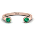 Upside Down Diamond Open Emerald Ring - Melody No. 5