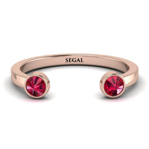 Upside Down Diamond Open Ruby Ring - Melody No. 11 image 1