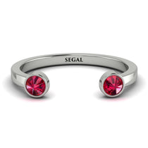 Upside Down Diamond Open Ruby Ring - Melody No. 12 image 1