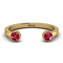 Upside Down Diamond Open Ruby Ring - Melody No. 10 image 1