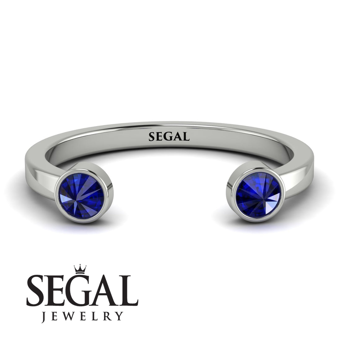 Upside Down Diamond Open Sapphire Ring - Melody No. 15