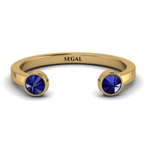 Upside Down Diamond Open Sapphire Ring - Melody No. 13 image 1