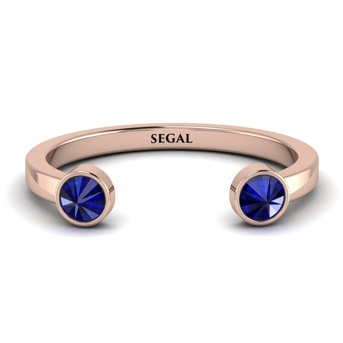 Upside Down Diamond Open Sapphire Ring - Melody No. 14