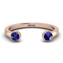 Upside Down Diamond Open Sapphire Ring - Melody No. 14 image 1