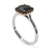 Two Tones Vintage Classic Halo Cushion Black Diamond Ring - Skylar No. 81
