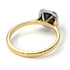 Two Tones Vintage Classic Halo Cushion Black Diamond Ring - Skylar No. 80