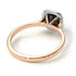 Two Tones Vintage Classic Halo Cushion Black Diamond Ring - Skylar No. 81