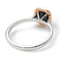 Two Tones Vintage Classic Halo Cushion Black Diamond Ring - Skylar No. 81