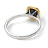 Two Tones Vintage Classic Halo Cushion Black Diamond Ring - Skylar No. 80