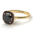 Two Tones Vintage Classic Halo Cushion Black Diamond Ring - Skylar No. 79