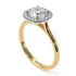 Two Tones Vintage Classic Halo Cushion Diamond Ring - Skylar No. 77