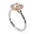 Two Tones Vintage Classic Halo Cushion Diamond Ring - Skylar No. 78