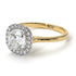 Two Tones Vintage Classic Halo Cushion Diamond Ring - Skylar No. 77