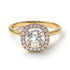 Two Tones Vintage Classic Halo Cushion Diamond Ring - Skylar No. 76