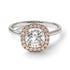 Two Tones Vintage Classic Halo Cushion Diamond Ring - Skylar No. 78