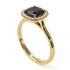 Vintage Classic Halo Cushion Black Diamond Ring - Skylar No. 7