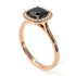 Vintage Classic Halo Cushion Black Diamond Ring - Skylar No. 8
