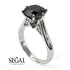 5ct Black Diamond Engagement Ring - June No. 390