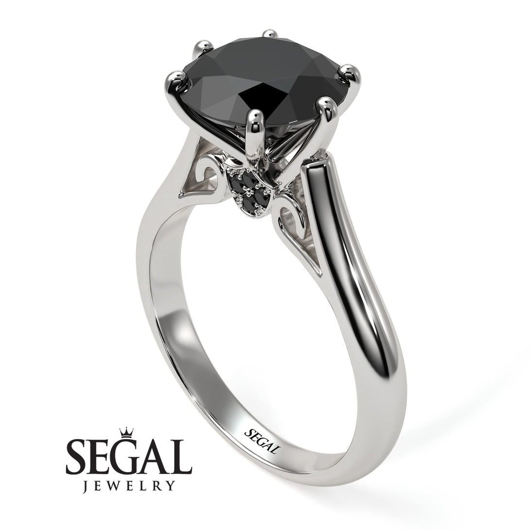 3ct Black Diamond Engagement Ring - June No. 39