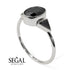 Geometrical Bezel Black Diamond Ring - Trinity No. 39