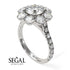Glamorous Diamond Halo Engagement Ring - Amaya No. 3 image 16