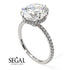Hidden Halo Oval Diamond Engagement Ring - Gemma No. 3