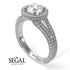 Milgrain Round Diamond Engagement Ring - Payton No. 3