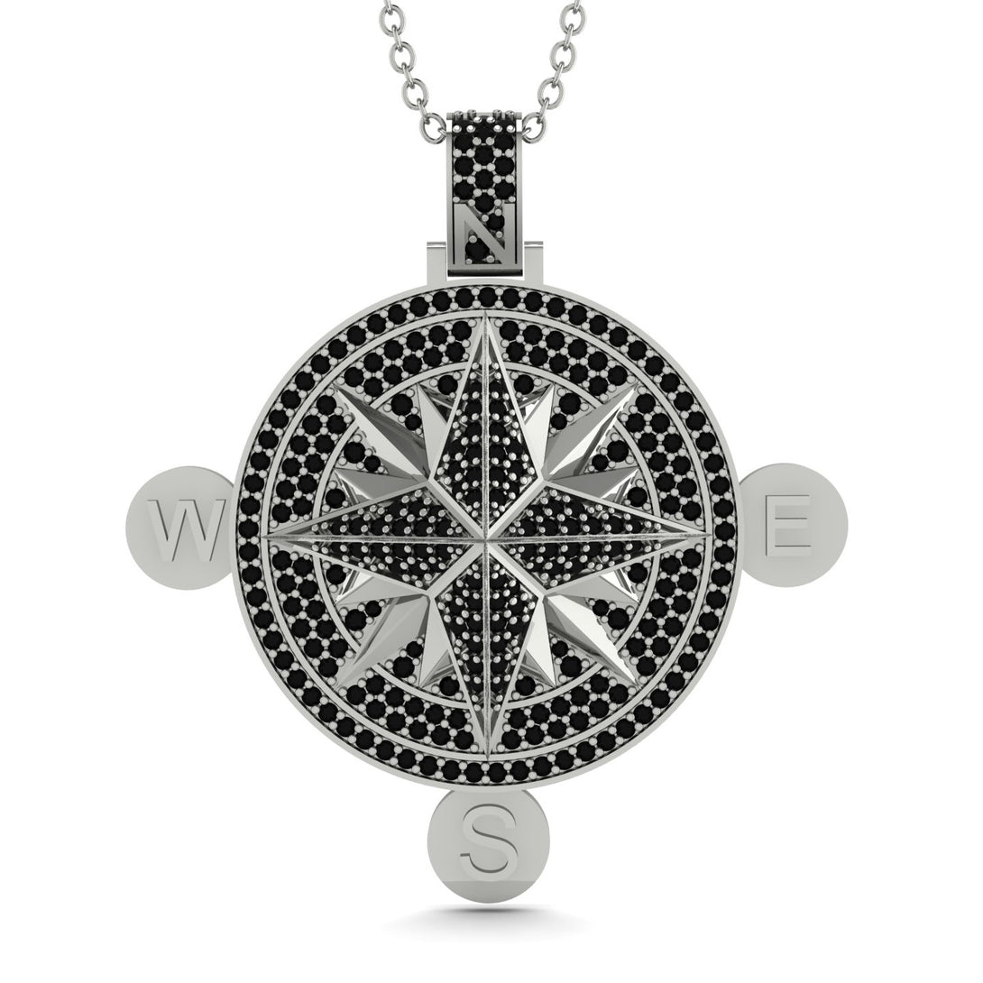 Wind Rose Black Diamond Pendant - Gregory No. 9