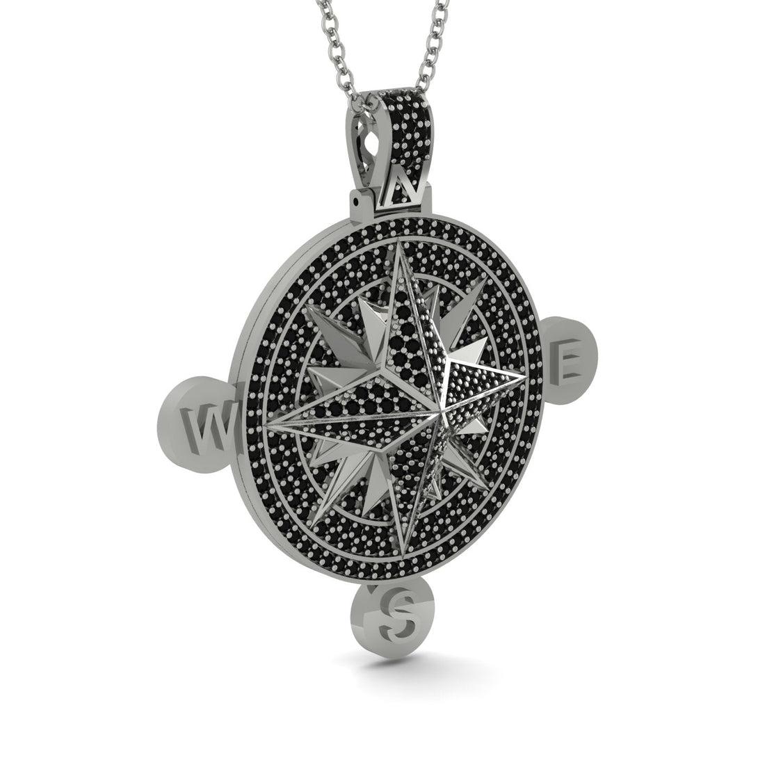 Wind Rose Black Diamond Pendant - Gregory No. 9
