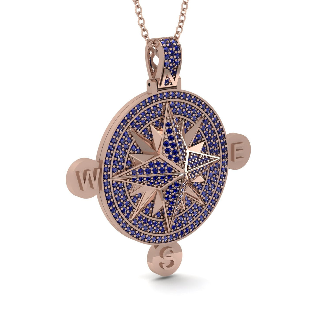 Wind Rose Sapphire Pendant - Gregory No. 14