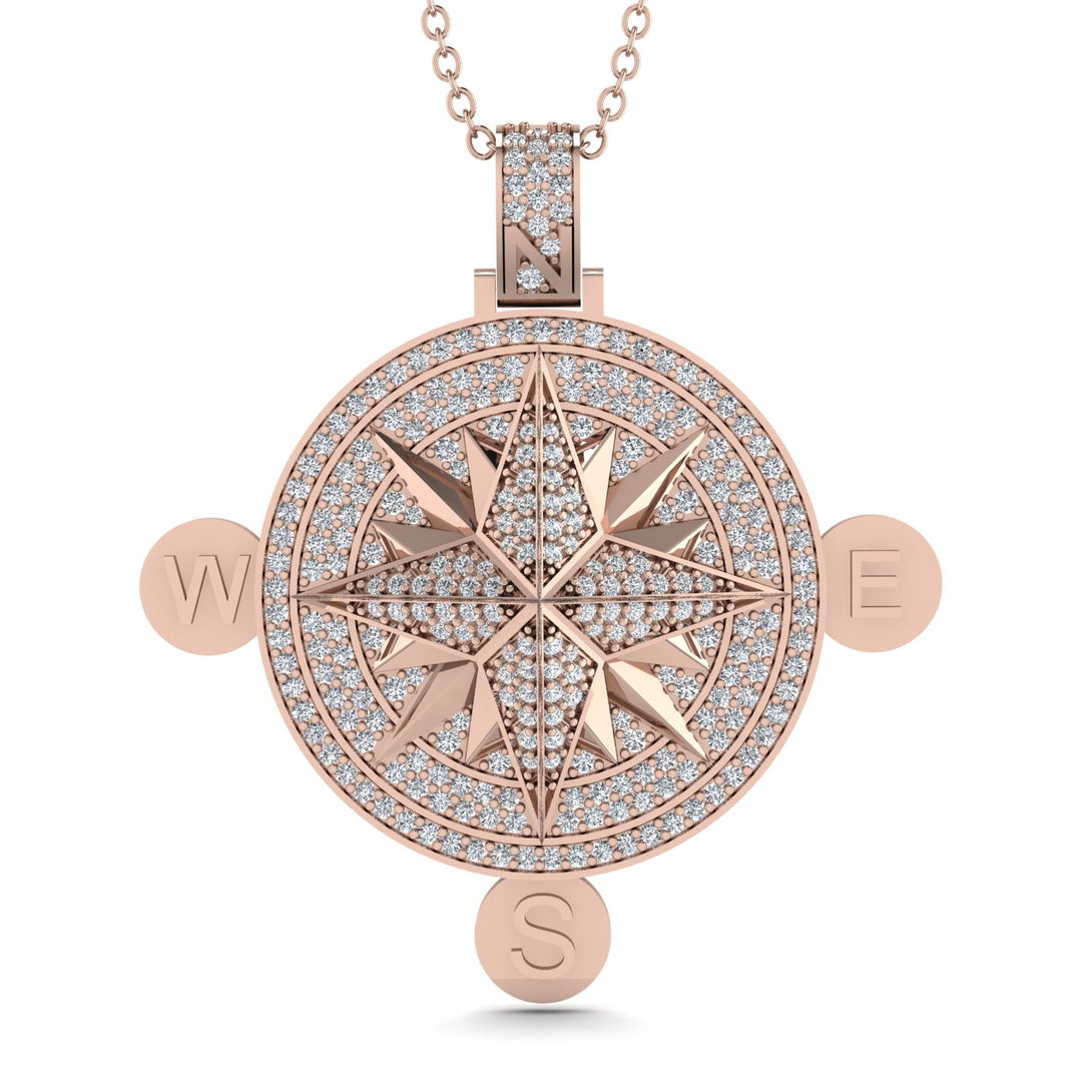 Wind Rose Diamond Pendant - Gregory No. 2