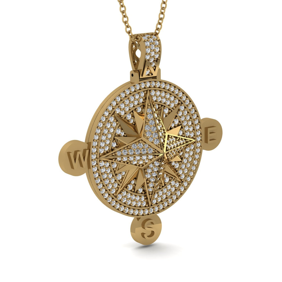 Wind Rose Diamond Pendant - Gregory No. 1