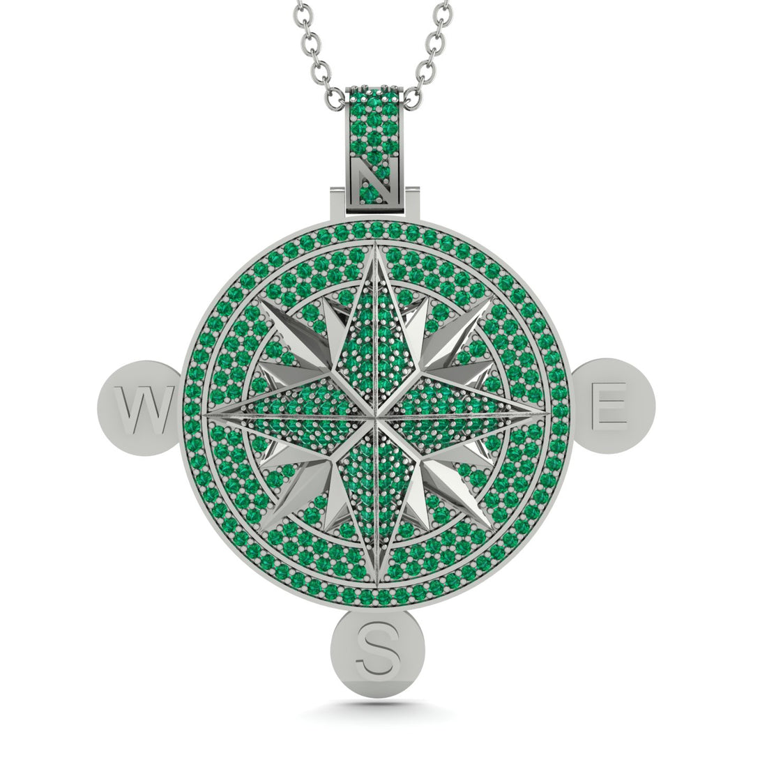 Wind Rose Emerald Pendant - Gregory No. 6