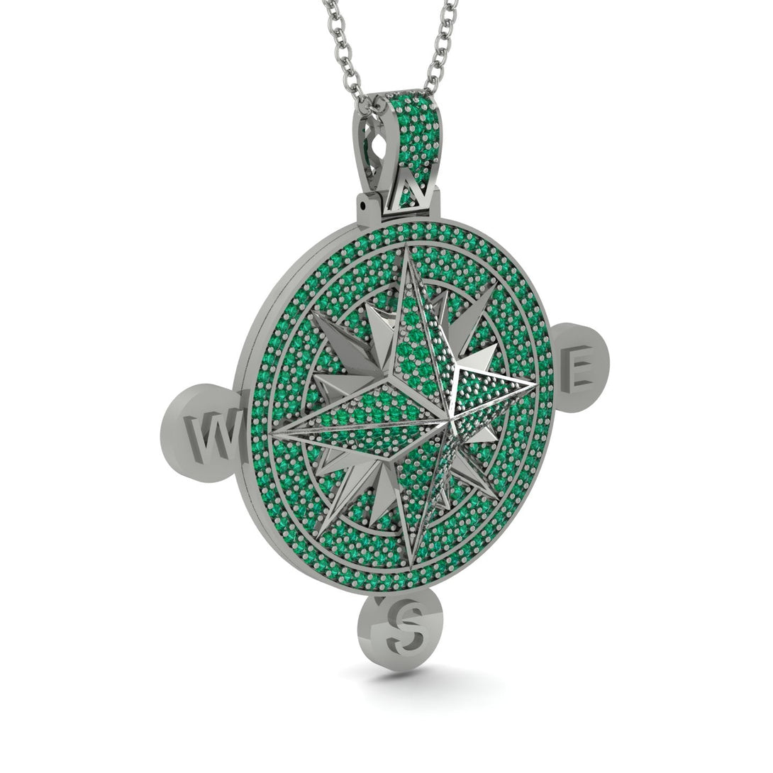Wind Rose Emerald Pendant - Gregory No. 6