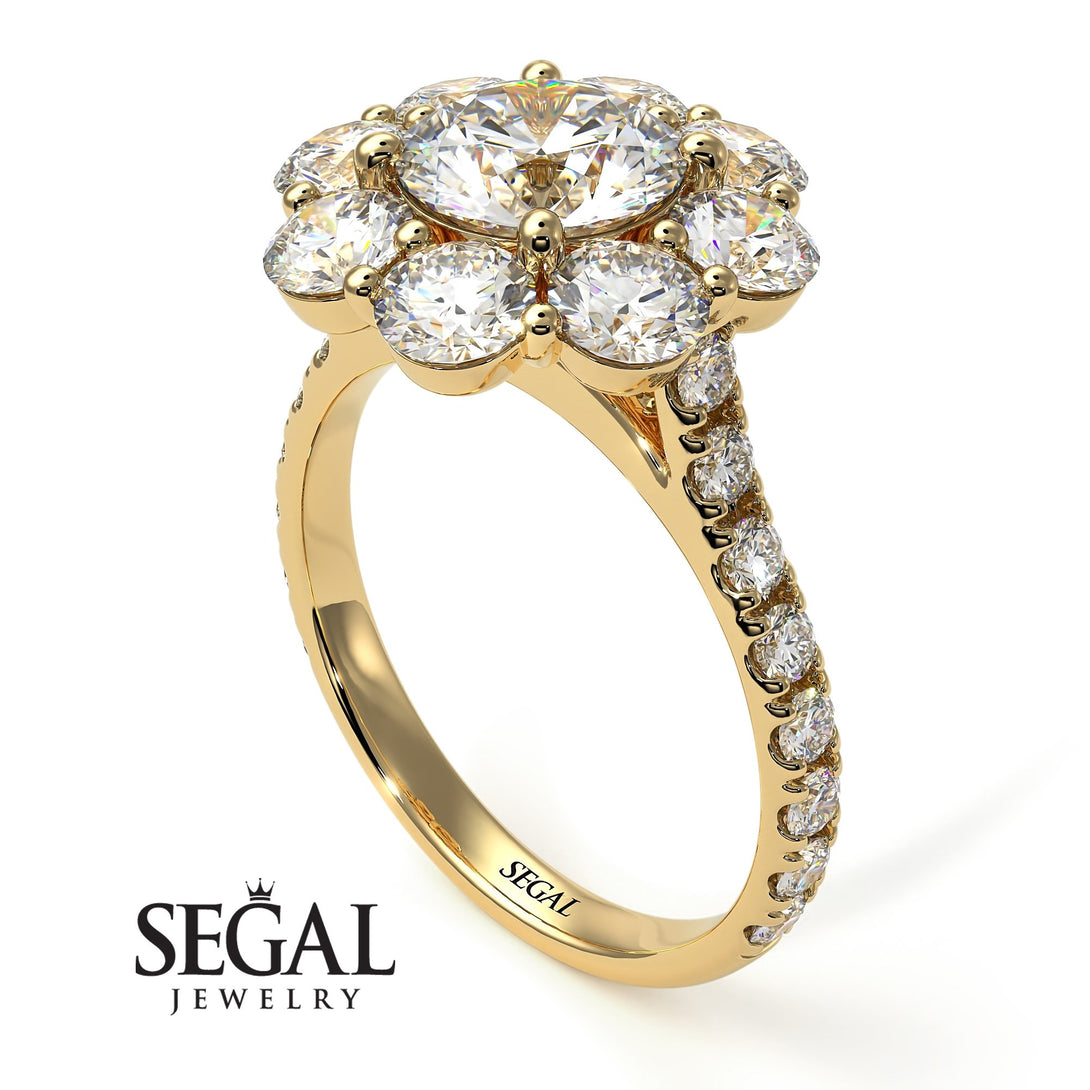 Glamorous Diamond Halo Engagement Ring - Amaya No. 1