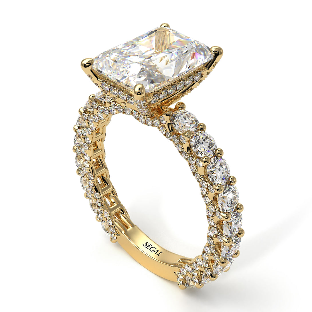 4Ct Radiant Cut Diamond Engagement Ring - Serenity No. 1