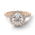 Modern Diamond Cushion Cut Engagement Ring - Uma No. 2 image 3
