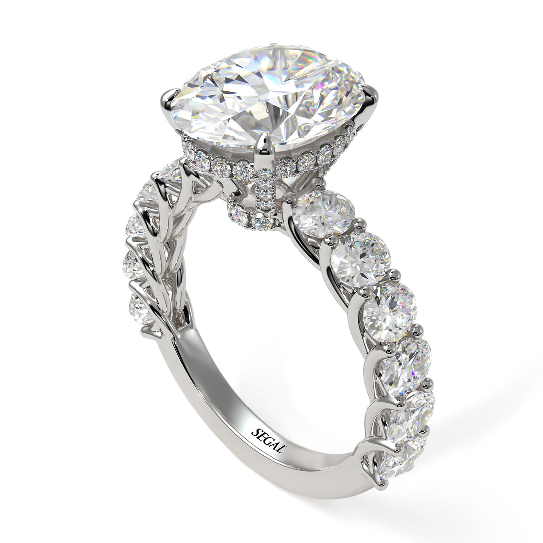 4ct Oval Cut Diamond Engagement Ring - Xena No. 3