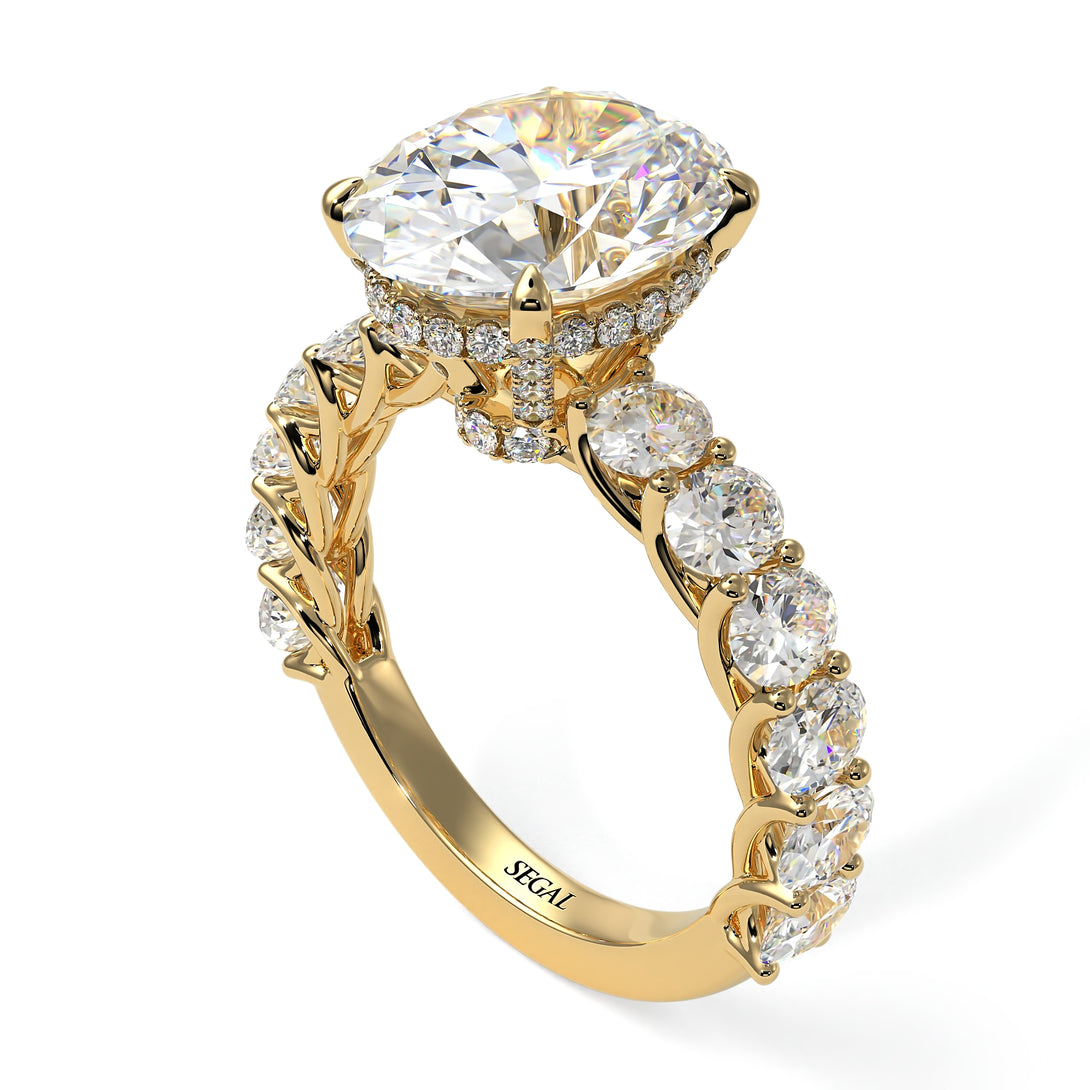 4ct Oval Cut Diamond Engagement Ring - Xena No. 1