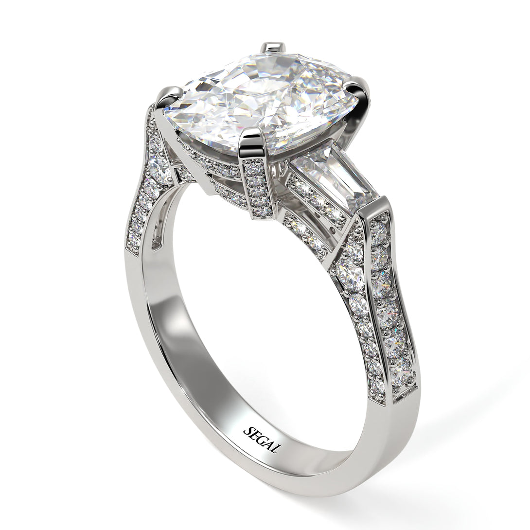Exclusive Handmade Diamond Geometrical Engagement Ring - Yolanda No. 3