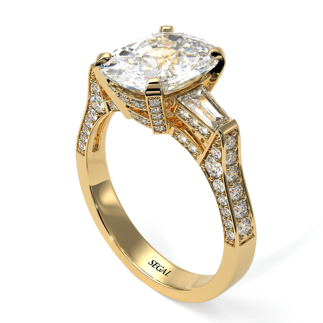 Exclusive Handmade Diamond Geometrical Engagement Ring - Yolanda No. 1