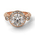 Milgrain Halo Pave Diamond Engagement Ring - Mabel No. 2 image 2