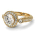Milgrain Halo Pave Diamond Engagement Ring - Mabel No. 1 image 3