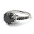 Black Diamond Milgrain Engagement Ring - Yara No. 39 image 2