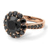 Black Diamond Round Halo Engagement Ring - Unity No. 38 image 1