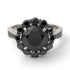 Black Diamond Round Halo Engagement Ring - Unity No. 39 image 3