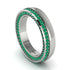 1.2Ct Emerald Double Halo Wedding Band - Lux No. 6 image 1