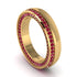 1.2Ct Ruby Double Halo Wedding Band - Lux No. 10 image 1